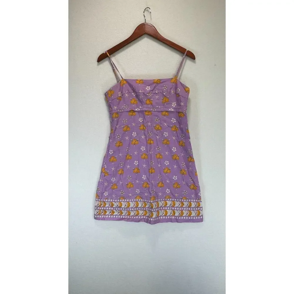 Rachel Antonoff Gwen By The Seashore Print Mini Dress Summer Beach Floral - Picture 4 of 12
